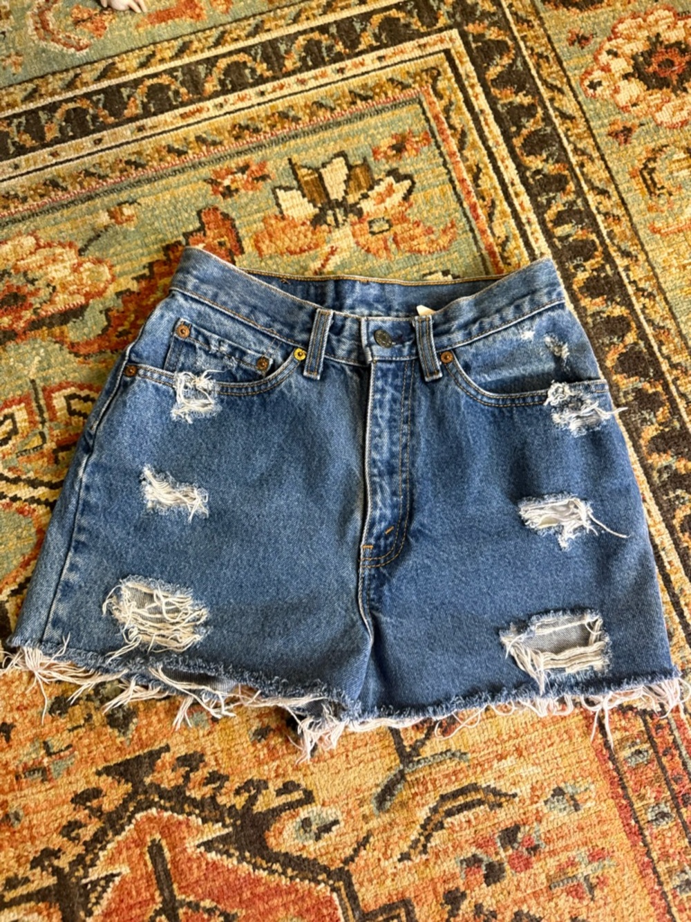 Levi’s Vintage Distressed Blue Denim Shorts